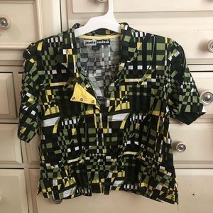 Jamie Sadock Short Sleeve Printed Top Large